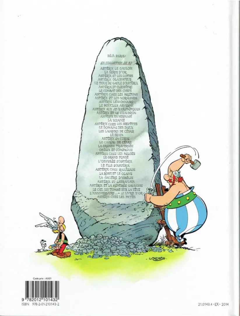 Verso de l'album Astérix Tome 11 Le bouclier Arverne