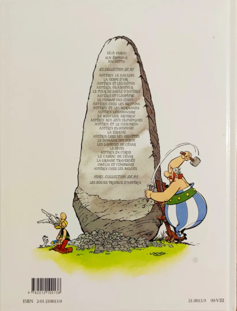 Verso de l'album Astérix Tome 13 Astérix et le chaudron