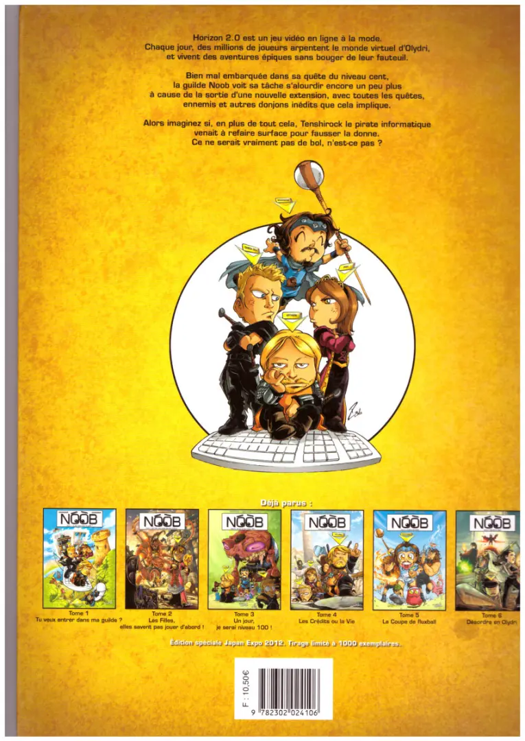 Verso de l'album NOOB Tome 6 Désordre en Olydri
