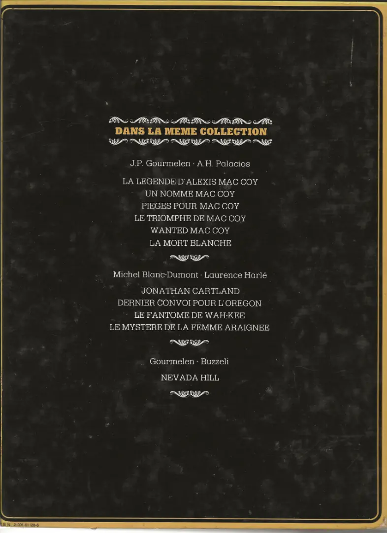 Verso de l'album Mac Coy Tome 5 Wanted Mac Coy