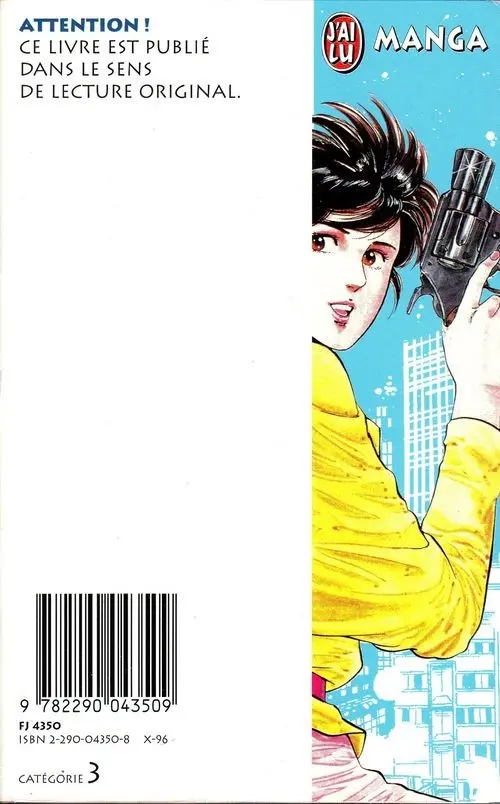Verso de l'album City Hunter - Nicky Larson 8 Le Sourire de l'ange