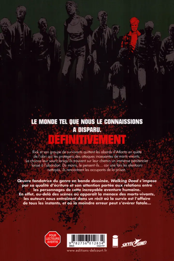 Verso de l'album Walking Dead Tome 3 Sains et saufs ?