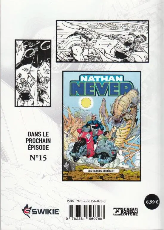 Verso de l'album Nathan Never Swikie N° 14 La Terre Brulée