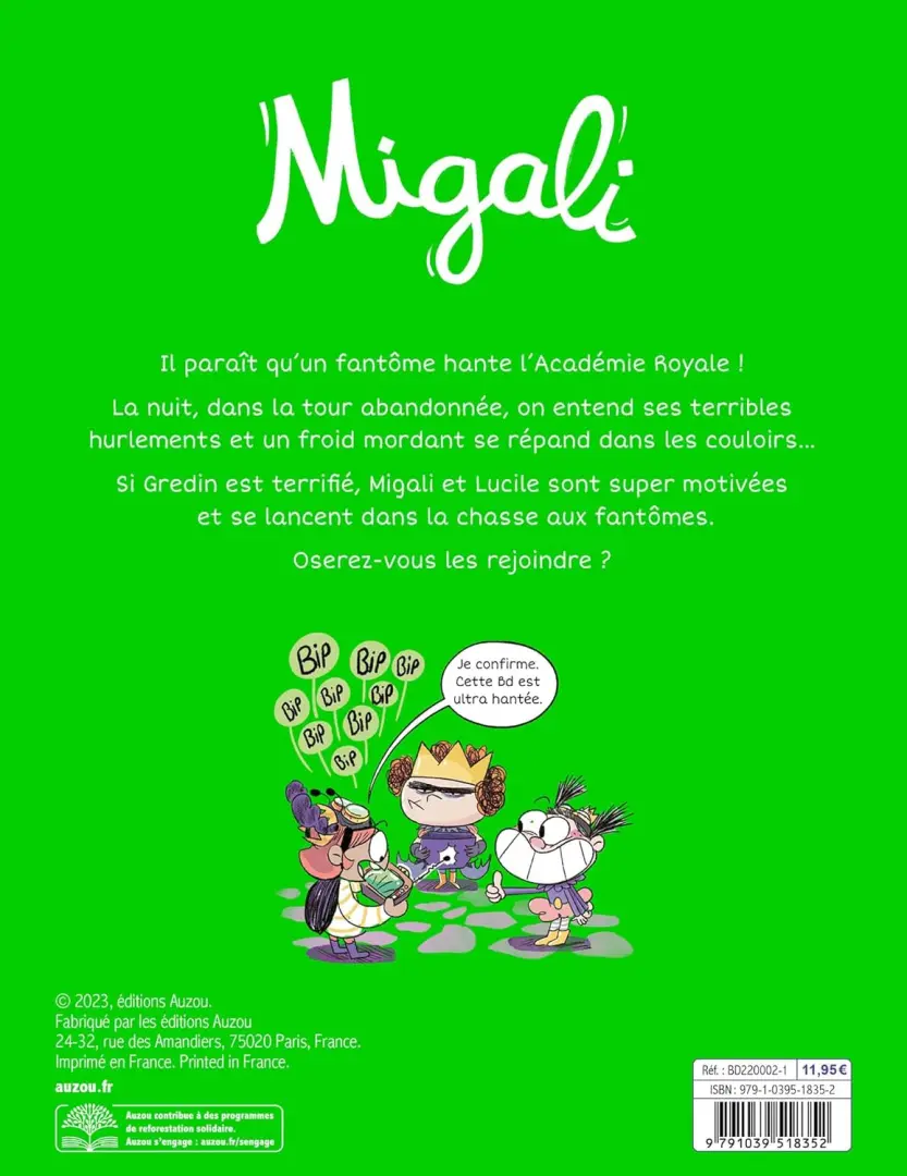 Verso de l'album Migali 5 Chasseurs de trouille !