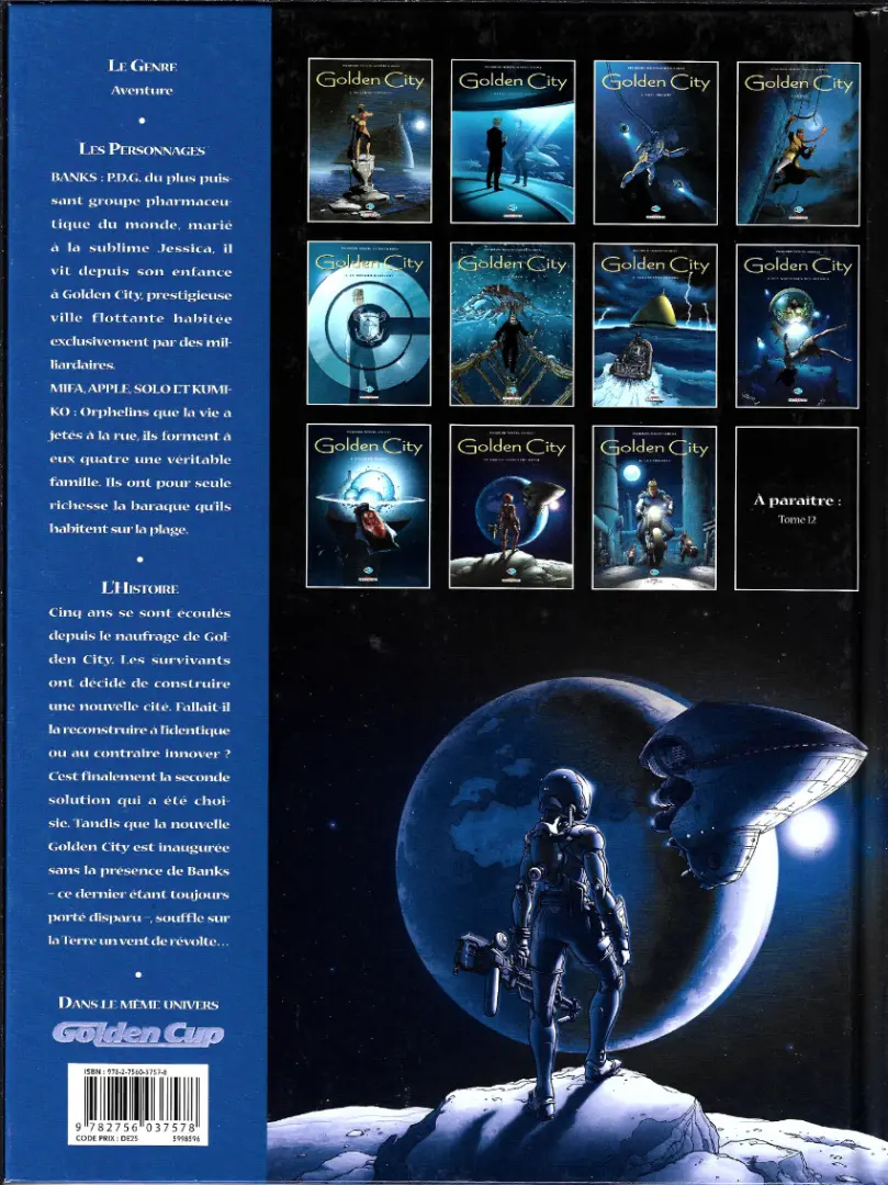 Verso de l'album Golden City Tome 10 Orbite terrestre basse