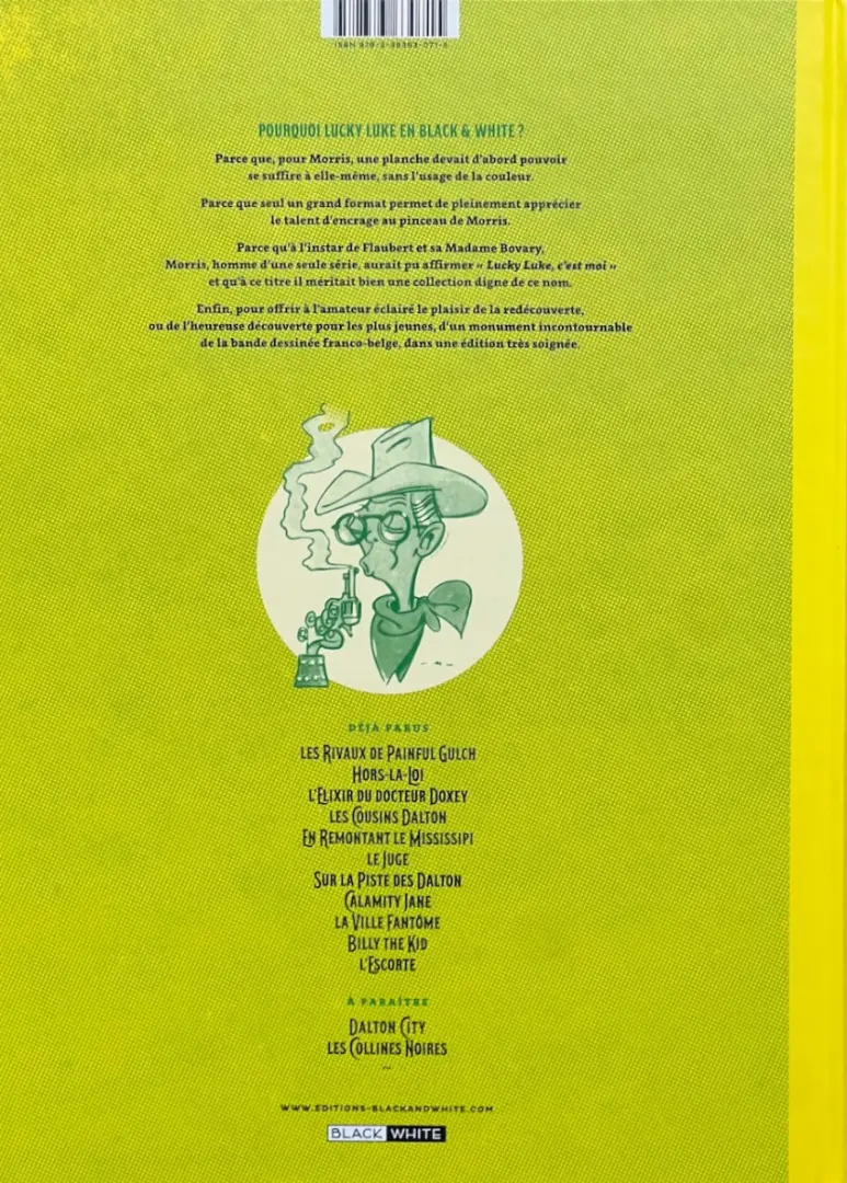 Verso de l'album Lucky Luke Tome 28 L'escorte