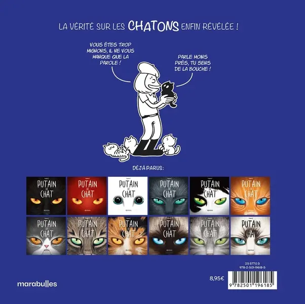Verso de l'album Putain de chat 1 Vie de chaton