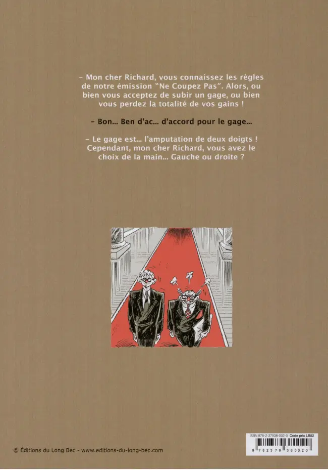 Verso de l'album La Corde du pendu soutient l'unijambiste