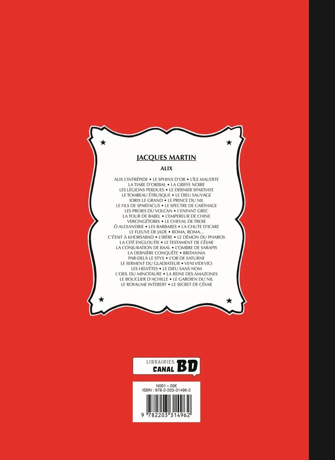 Verso de l'album Alix Tome 45 Le Secret de César