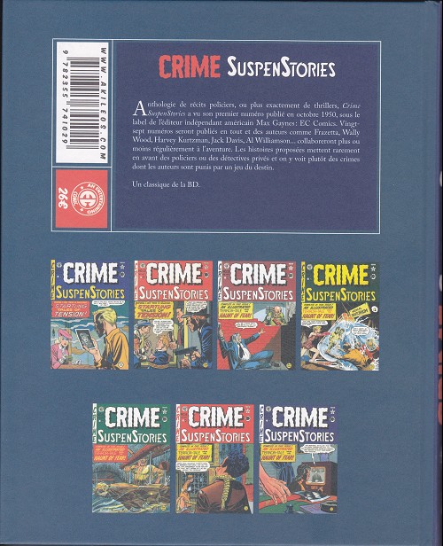 Verso de l'album Crime SuspenStories Volume 1