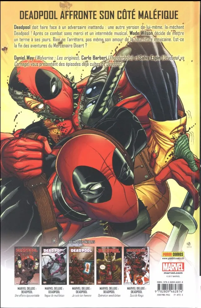 Verso de l'album Deadpool Méchant Deadpool