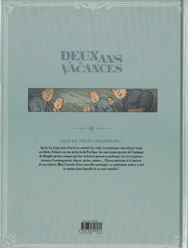 Verso de l'album Deux ans de vacances Chapitre 2/3