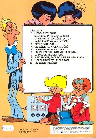 Verso de l'album M. Rectitude et Génial Olivier Tome 10 Un génie ingénu