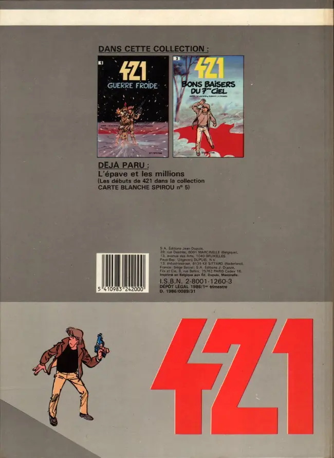 Verso de l'album 421 Tome 3 Suicides