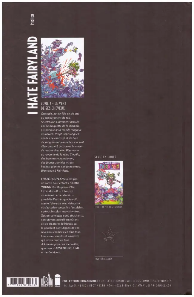 Verso de l'album I Hate Fairyland Tome 1 Le Vert de ses cheveux