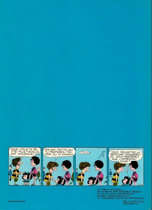 Verso de l'album Mafalda Tome 2 Encore Mafalda !