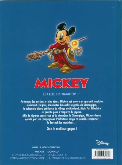 Verso de l'album Mickey - Le cycle des magiciens 1
