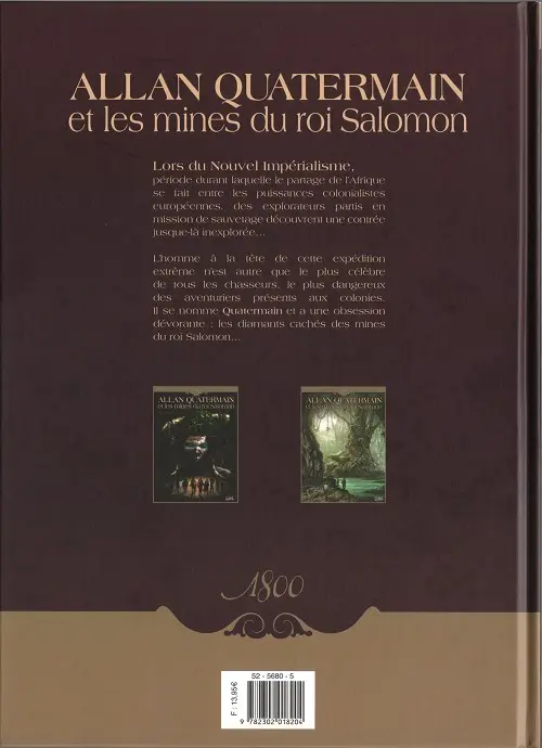 Verso de l'album Allan Quatermain et les mines du Roi Salomon Tome 2 En territoire hostile