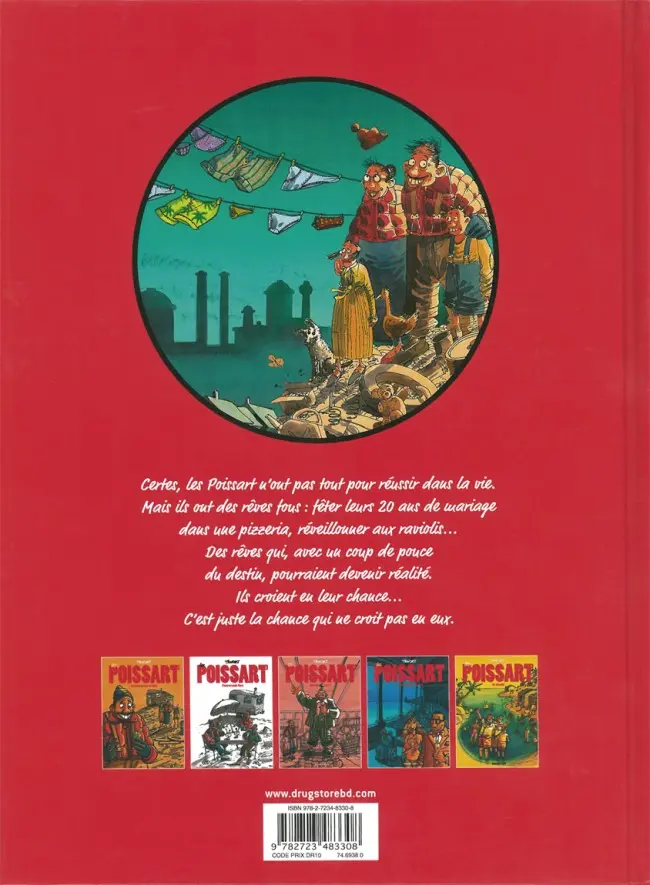 Verso de l'album Les Poissart Tome 1 Au bonheur des drames