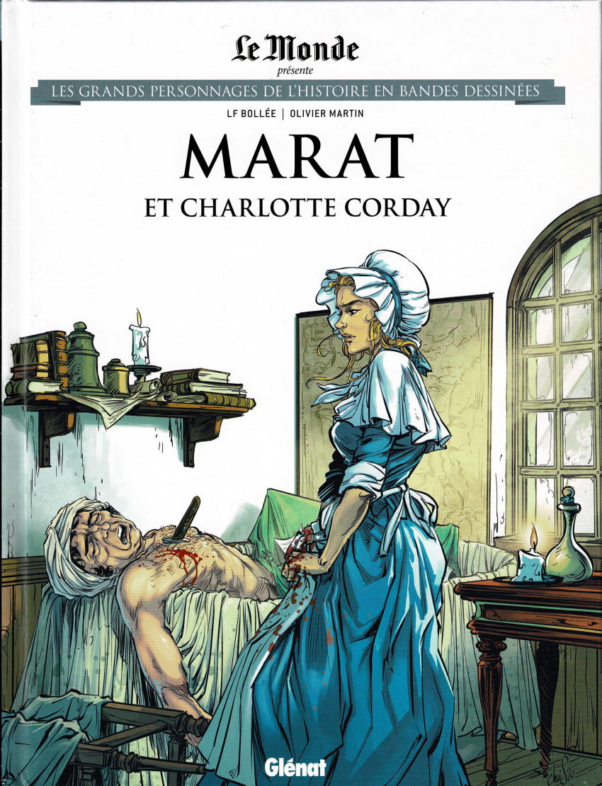 Couverture de l'album Les grands personnages de l'Histoire en bandes dessinées Tome 49 Marat et Charlotte Corday