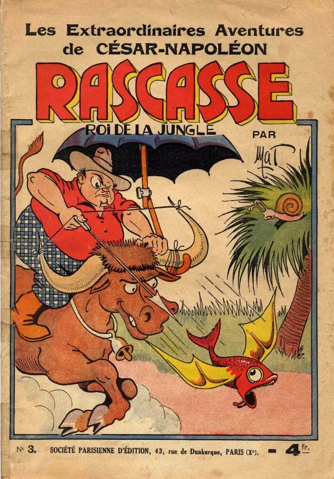 Couverture de l'album Les extraordinaires aventures de César-Napoléon Rascasse Tome 3 Rascasse roi de la jungle