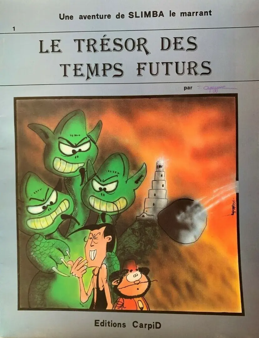 Couverture de l'album Une aventure de Slimba le marrant N° 1 Le Trésor des temps futurs