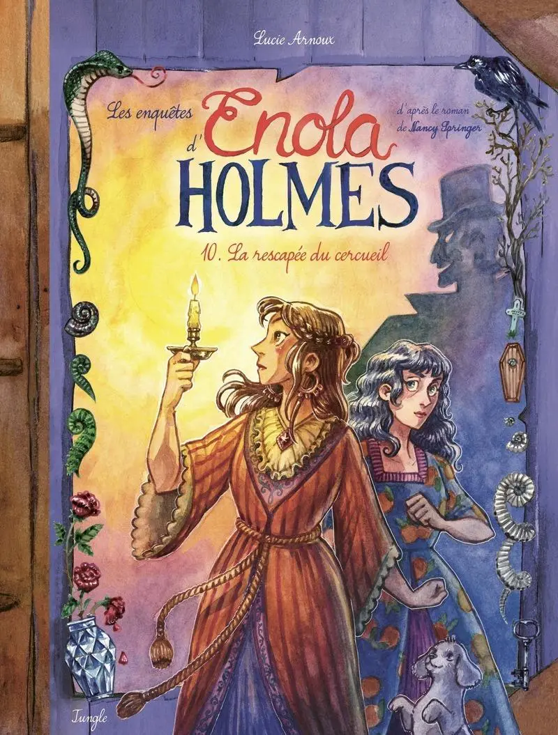 Couverture de l'album Les Enquêtes d'Enola Holmes Tome 10 La rescapée du Cercueil