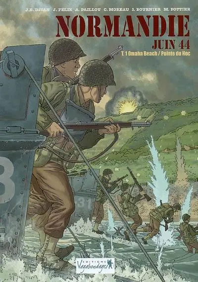 Couverture de l'album Normandie juin 44 Vagabondages Tome 1 Omaha beach / Pointe du Hoc