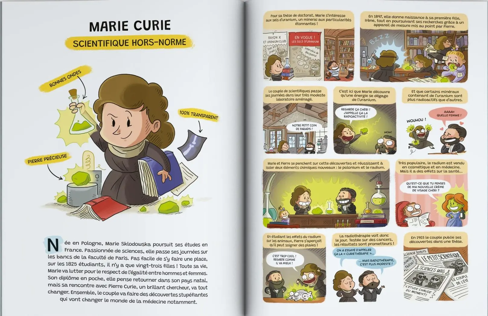 Planche de l'album Les super héroïnes de l'histoire en BD !