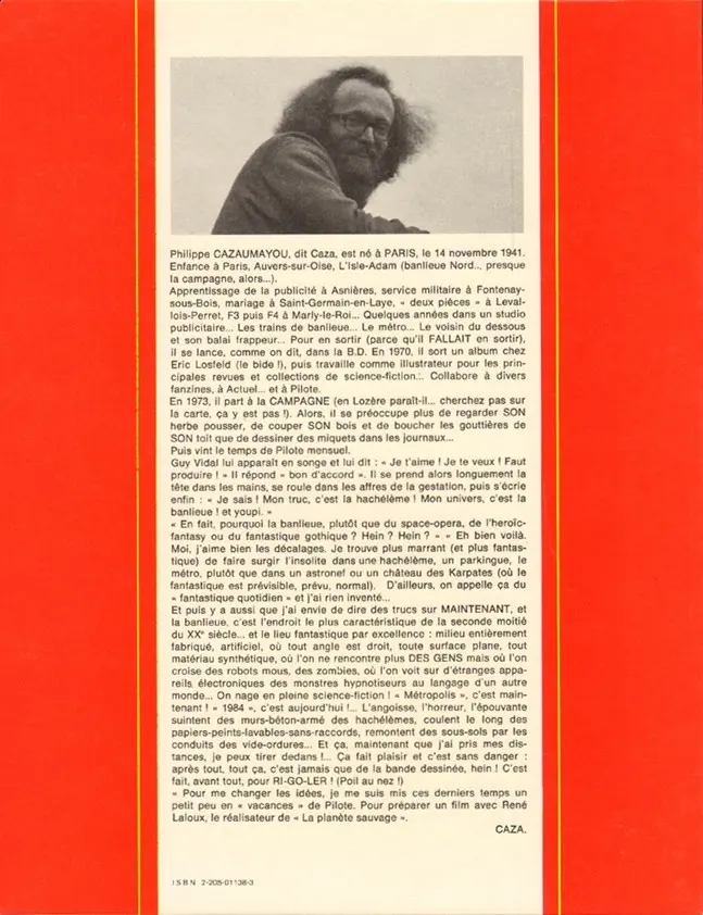 Verso de l'album Scènes de la vie de banlieue Tome 1