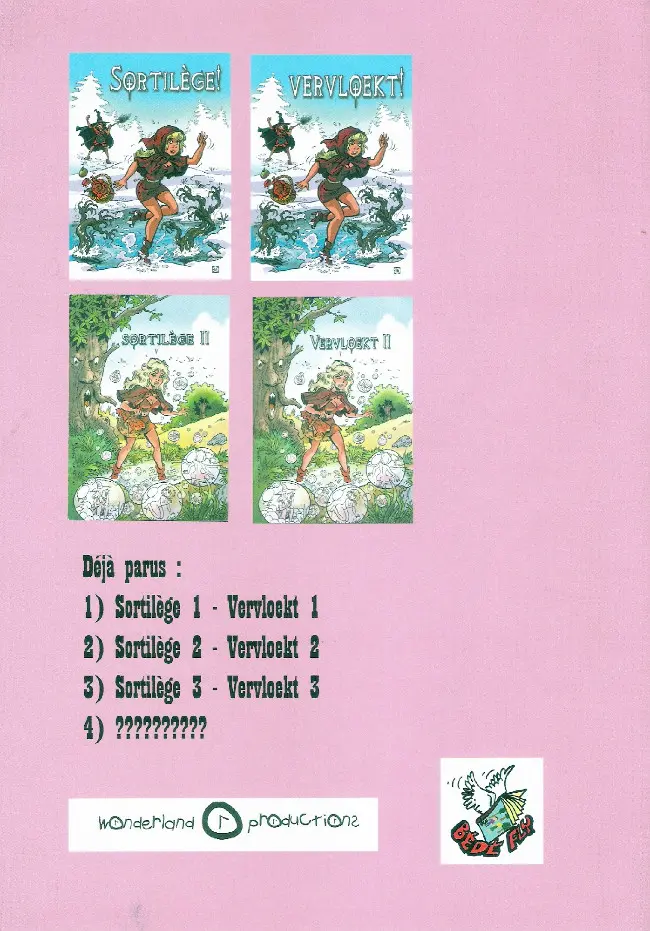 Verso de l'album Sortilège III