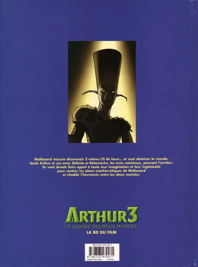 Verso de l'album Arthur et la vengeance de Maltazard Tome 3 La Guerre des deux mondes