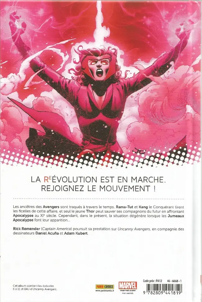 Verso de l'album Uncanny Avengers Tome 2 Ragnarok Now! (I)