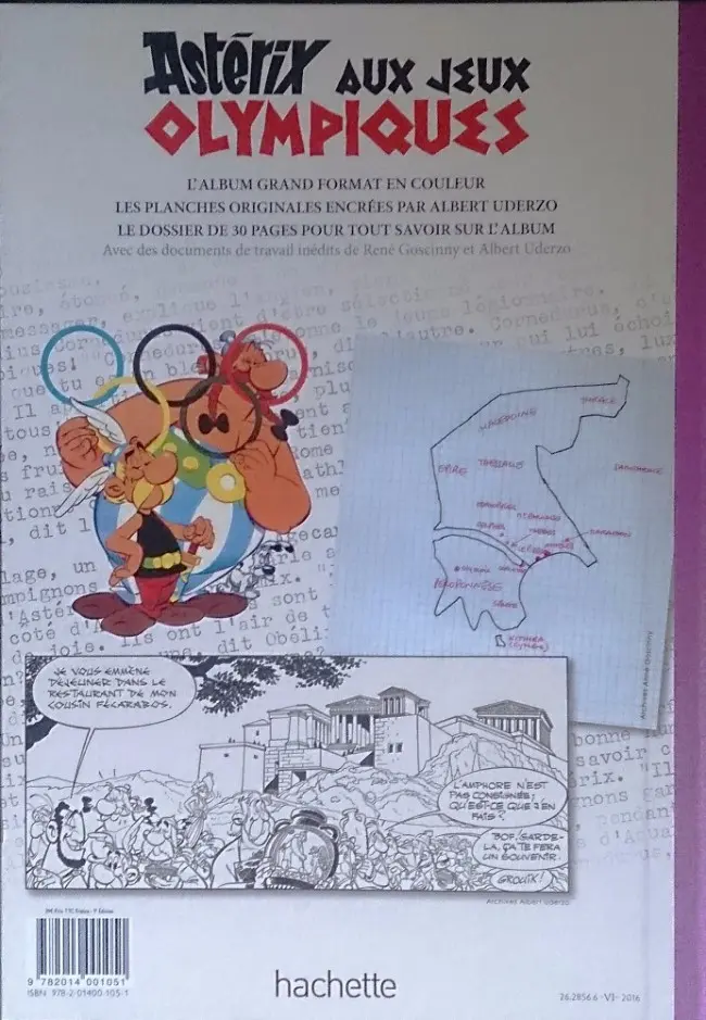 Verso de l'album Astérix Tome 12 Astérix aux jeux olympiques