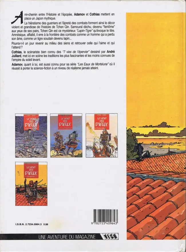 Verso de l'album Le Vent des Dieux Tome 4 Lapin-tigre