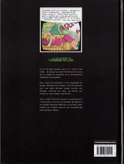 Verso de l'album La Vie exagérée de l'Homme Nylon
