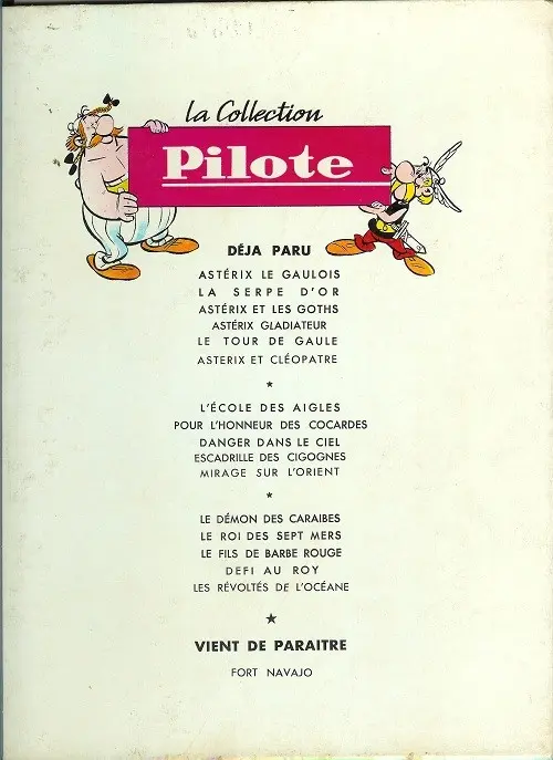 Verso de l'album Astérix Tome 2 La serpe d'or