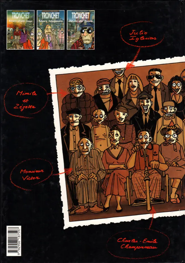 Verso de l'album Les damnés de la terre associés Tome 1 Stars d'un jour...