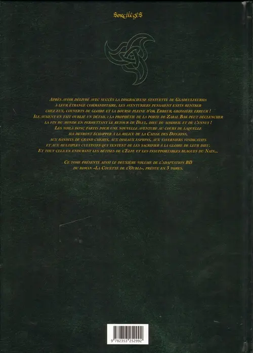Verso de l'album Le Donjon de Naheulbeuk Tome 8 Troisième saison, partie 2