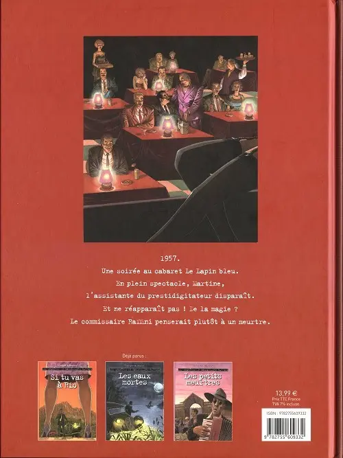 Verso de l'album Les Enquêtes du commissaire Raffini Tome 9 Le lapin bleu