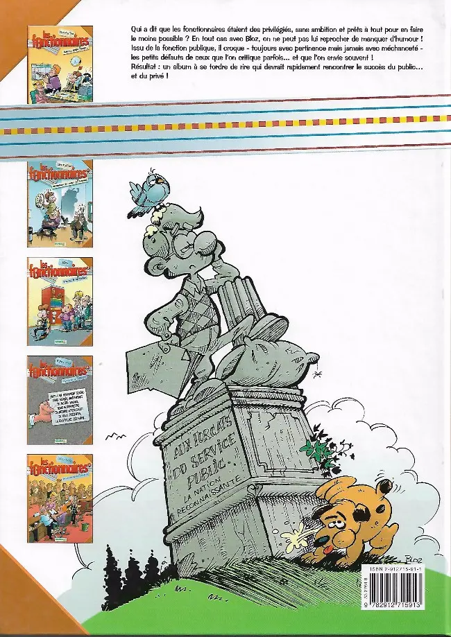 Verso de l'album Les Fonctionnaires Tome 4 Grève sans préavis