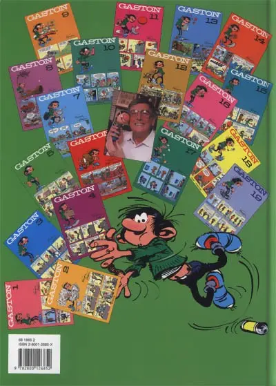 Verso de l'album Gaston Tome 5 Édition spéciale 40e anniversaire