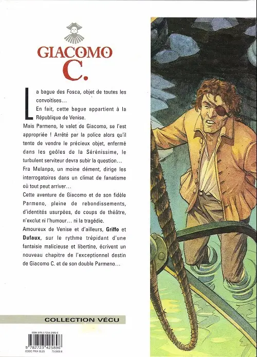 Verso de l'album Giacomo C. Tome 6 La bague des Fosca