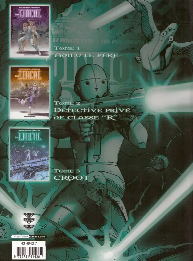 Verso de l'album Avant l'Incal Tome 3 Croot