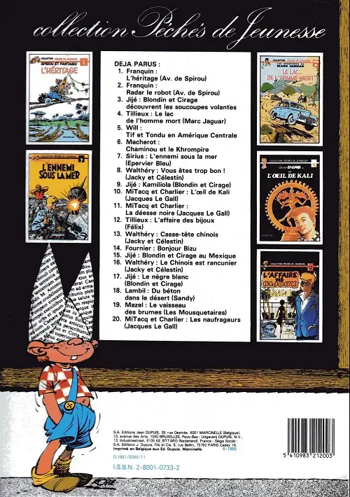 Verso de l'album Jacques Le Gall Tome 2 La déesse noire