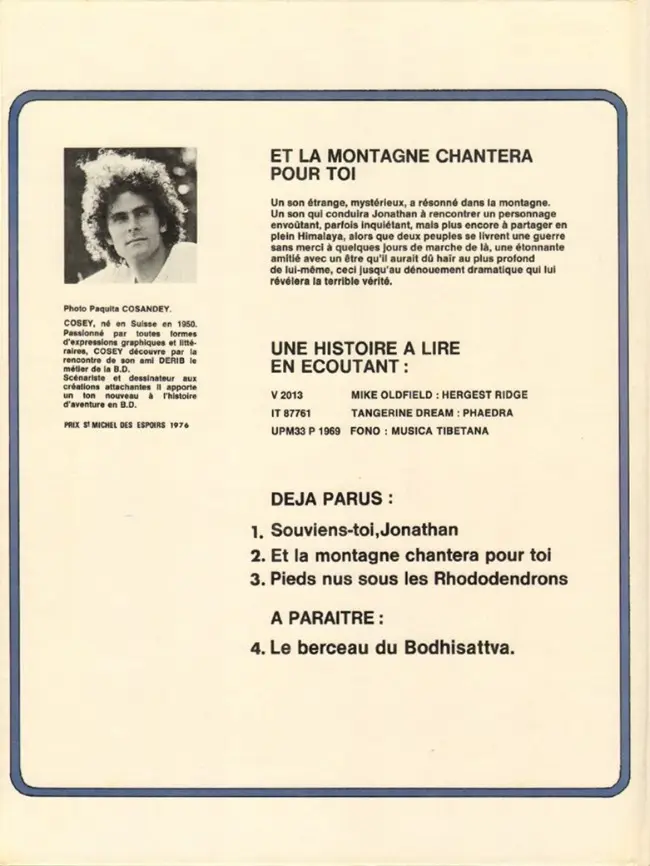 Verso de l'album Jonathan Tome 2 Et la montagne chantera pour toi