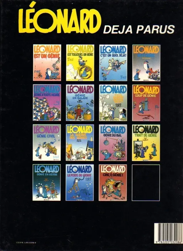 Verso de l'album Léonard Tome 2 Léonard est toujours un génie