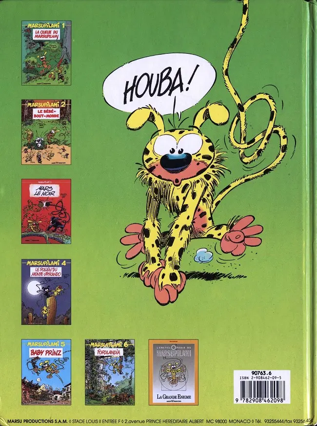 Verso de l'album Marsupilami Tome 1 La queue du marsupilami