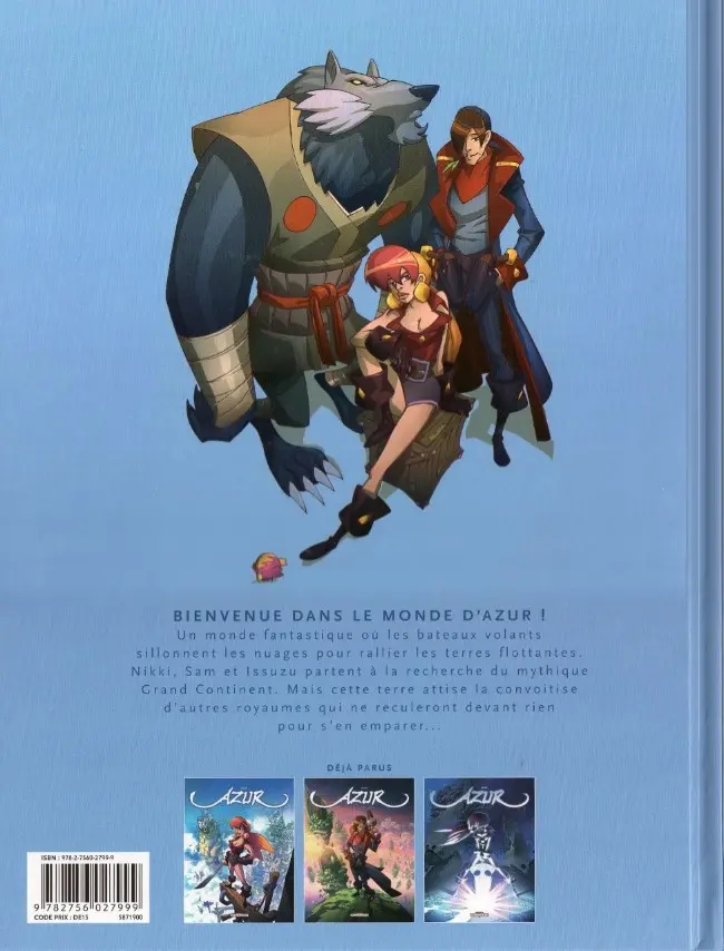 Verso de l'album Azur Tome 3 La Déesse Orc