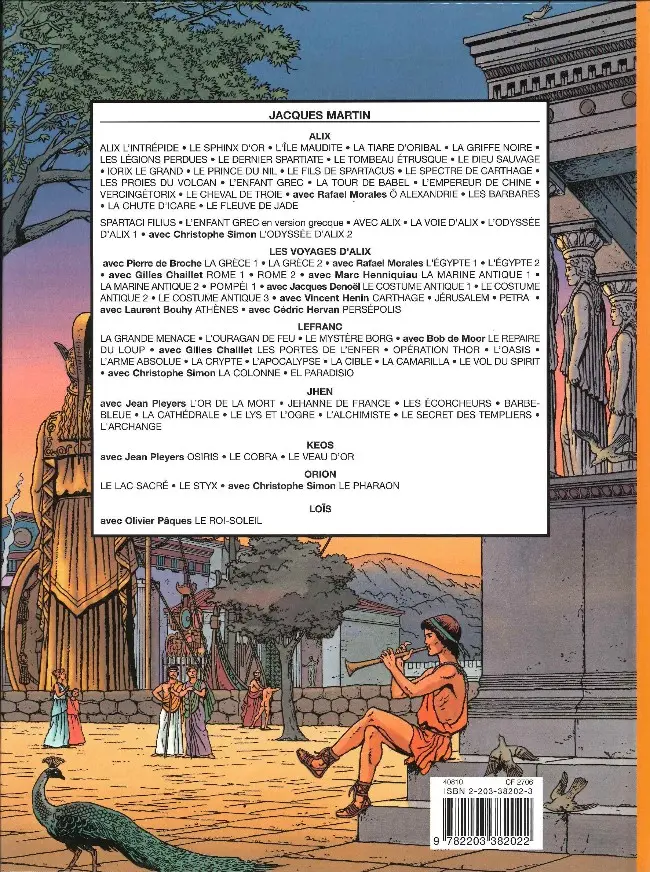 Verso de l'album Orion Tome 3 Le pharaon